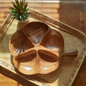 Flower Pod Wood Tray